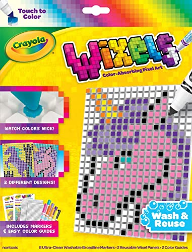 CRAYOLA Wixels Einhorn-Aktivitätsset, Pixel-Kunst-Malset, Geschenk für Kinder, Alter 6, 7, 8, 9 von CRAYOLA