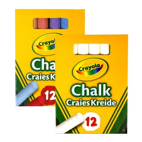 Crayola 1 x weiße und 1 x farbige antistaub Kreide von CRAYOLA