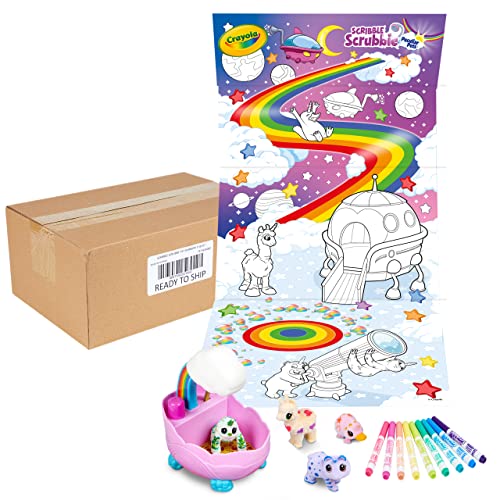 Crayola 747443 Scribble Scrubie, Peculiar Pets Rainbow Tub Se Spielwaren, Multi von CRAYOLA