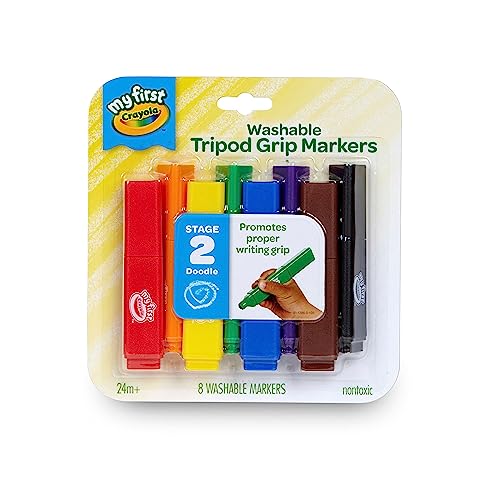 Crayola 81-1386 First Toddler 8ct waschbare Stativgriff-Marker von CRAYOLA