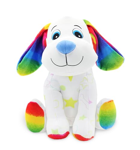 CRAYOLA - Colour Me Plush, bemalbares Plüschtier mit 3 Filzstiften, Welpen, Kreative Beschäftigung und Geschenk für Kinder, ab 3 Jahren von CRAYOLA