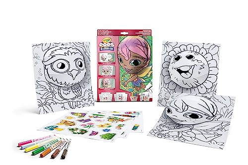 CRAYOLA POPS - 3D-Aktivitätsset, zum Ausmalen und Erstellen von 3D-Bildern, kreative Beschäftigung und Geschenk für Kinder, Thema Fantasiefiguren, ab 6 Jahren, 04-2801 von CRAYOLA