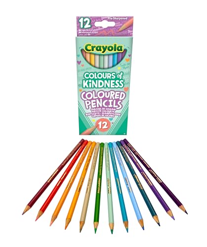 Crayola - Colours of Kindness, Buntstifte, 12er-Pack, für Schule und Freizeit, 68-1839 von CRAYOLA