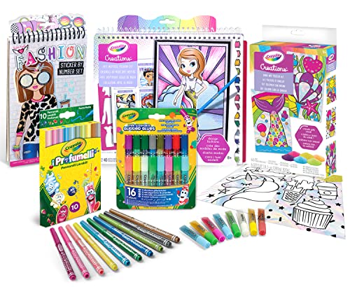 Crayola - Creations, Set Coloring Fashion Design and Create mit Sand, Kreative Beschäftigung und Geschenk für Kinder, ab 6 Jahren von CRAYOLA