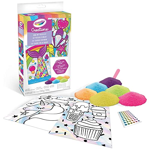 Crayola Creations, Set Malen mit Sand, zum Erstellen von Postern mit Farbigem Sand, Kreative Aktivität und Geschenk für Kinder, ab 8 Jahren, 04-1175 von CRAYOLA