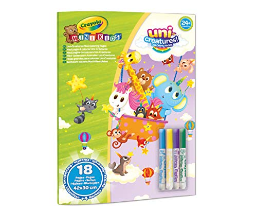 Crayola Mini Kids - Maxi-Malblätter und 4 Abwaschbare Filzstifte mit Abgerundeter Sicherheitsspitze, 25-1040 von CRAYOLA