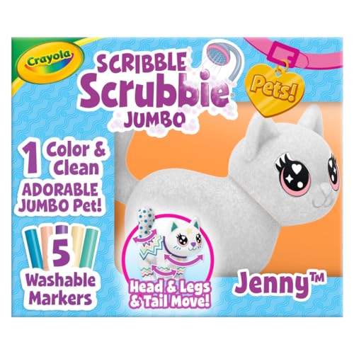 Crayola Scribble Scrubbie Jumbo (15,2 cm), Spielzeug für Kinder, zum Ausmalen von CRAYOLA