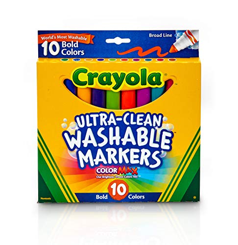 Crayola Ultraclean Broadline Fettmarker, 10 Stück von CRAYOLA