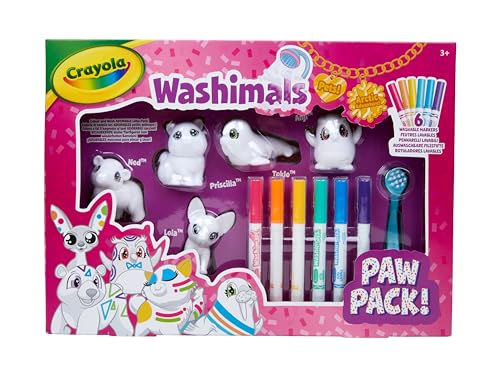 Crayola - Washimals, Paw Pack Kit, waschbare Filzstifte und Ausmalfiguren, kreatives Spiel und Geschenk für Kinder, ab 3 Jahren, 74-1661 Crayola - Washimals, Paw Pack Kit, waschbare Filzstifte und Ausmalfiguren, kreatives Spiel und Geschenk für Kinder, ab 3 Jahren, 74-1661 von CRAYOLA