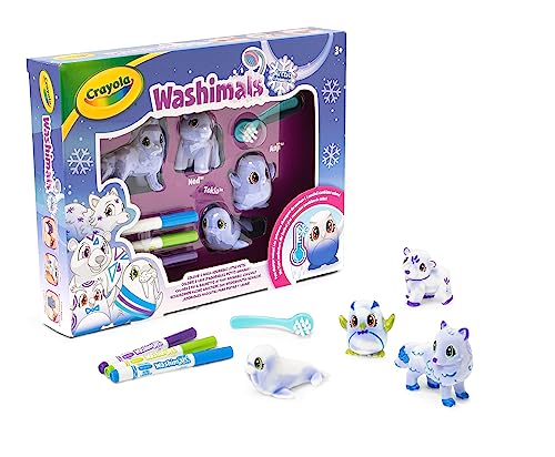 CRAYOLA - Washimals Arctic Adventure- Aktivitätsset, zum Bemalen und Baden der Tierbabys, Spiel und Geschenk für Kinder, ab 3 Jahren, 74-7514 von CRAYOLA