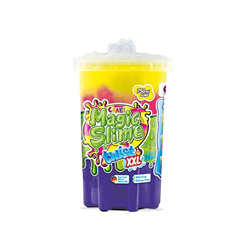 CRAZE MAGIC SLIME TWIST XXL | Schleim Kinder in Neonfarben Farbmischungen - Slime Set XXL in 750 ml Dose, buntes Kinderschleim rückstandsfrei von CRAZE