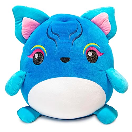 SquishPets - Kuscheltier Big Rycoonce, Plüschtier 30 cm zum Kuscheln und Spielen, blau von SquishPets