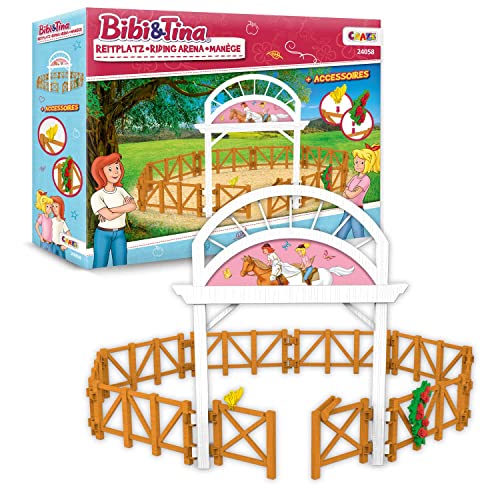 Craze Bibi und Tina Reitarena für Pferdefiguren Spielset Martinshof Pferdeset Pferde Mädchen Geschenk Spielwelt Bibi und Tina Spielzeug ab 3 Jahre Riding Arena 24058 von CRAZE