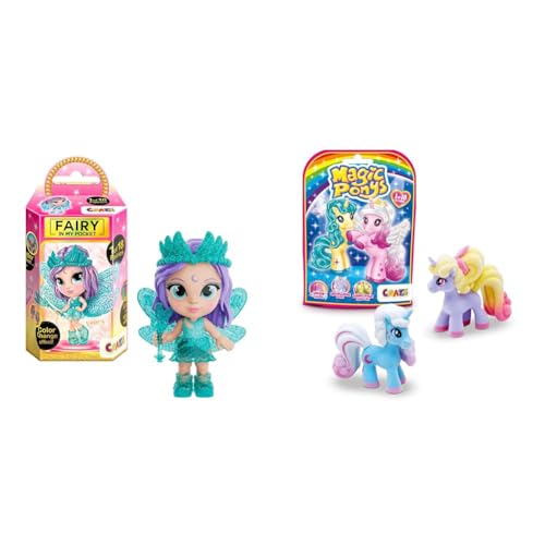 CRAZE Fairy In My Pocket | Fee Puppe mit Flügel & Magic PONYS | Wunderschöne Ponys Spielzeug zu Sammeln, 18 Verschiedene Ponys Figuren zum Sammeln - Pferde Mädchen Geschenk und Jungen von CRAZE