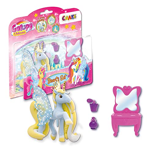 GALUPY Unicorn Einhorn Beauty Set - Mini Spielset Einhorn Spielzeug mit Zubehör , Einhorn Figuren zum Sammeln von Galupy