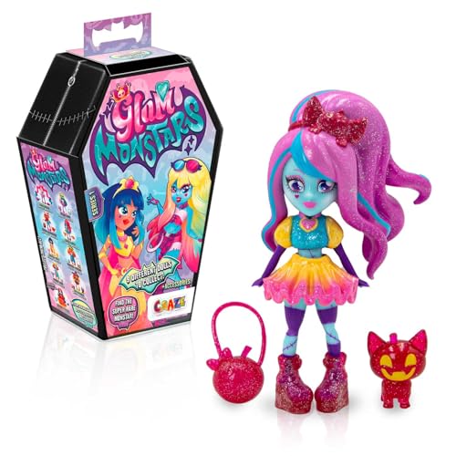 CRAZE Glam MONSTARS - kleine Puppe Mädchen mit gruselig-modische Kleidung, Haustier & Handtasche, Monster Puppen mit Zubehör CRAZE Glam MONSTARS - kleine Puppe Mädchen mit gruselig-modische Kleidung, Haustier & Handtasche, Monster Puppen mit Zubehör von CRAZE