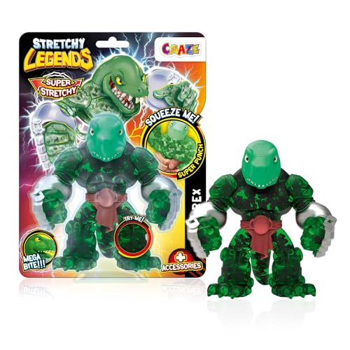 CRAZE Stretchy Legends Megarex - Elastische Actionfiguren für Kinder, Dehnbare Superhelden Figuren zu Sammeln mit Schleimfüllung von CRAZE