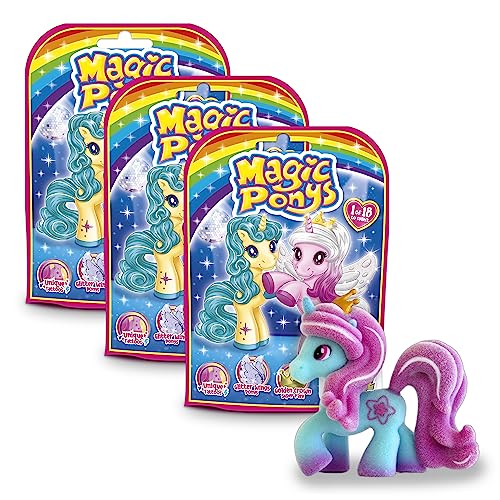 CRAZE Magic PONYS 3er Set | 3X Ponys Figuren, Wunderschöne Ponys Spielzeug zu Sammeln, mit Tattoos & Zubehör von CRAZE