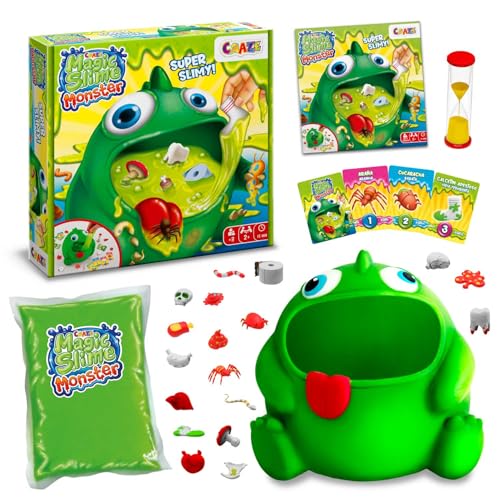 CRAZE Magic Slime Monster Kartenspiel für Kinder ab 3 Jahren, ab 2 Spielern, schnelle Spiele von 15 Minuten, Anleitung auf Spanisch und Portugiesisch von CRAZE