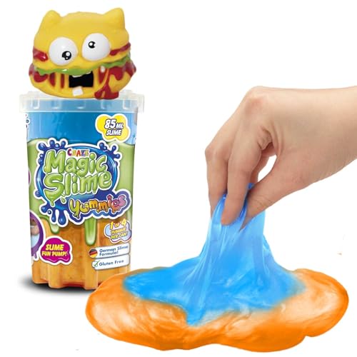 CRAZE Magic Slime YUMMIES | Schleim Kinder in Neonfarben Farbmischungen mit verschiedenen Saugcharakteren - Slime Set in 85 ml Dose, buntes Kinderschleim rückstandsfrei von CRAZE