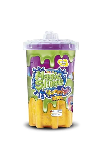 CRAZE Magic Slime YUMMIES XXL | Schleim Kinder in Neonfarben Farbmischungen mit verschiedenen Saugcharakteren - Slime Set in 600 ml Dose, buntes Kinderschleim rückstandsfrei von CRAZE