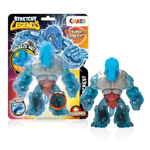 CRAZE Stretchy Legends Silvercrest - Elastische Actionfiguren für Kinder, Dehnbare Superhelden Figuren zu Sammeln mit Schleimfüllung von CRAZE