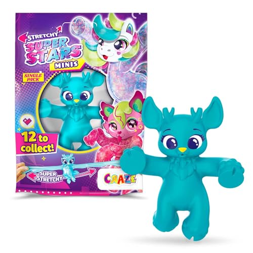 CRAZE Stretchy Superstars Minis - Elastische Actionfiguren für Kinder, Klebrige & Dehnbare Superhelden Figuren zu Sammeln von CRAZE