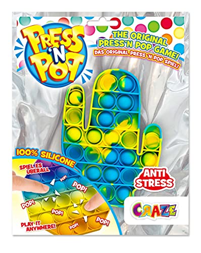 Press N Pop PressNPop Craze Unisex Cactus Fidget Toy sensorisches Anti Stress Spielzeug für Kinder Erwachsene Bubble Set Kaktus Form 37270, wunderschöne Farbkombinationen von CRAZE