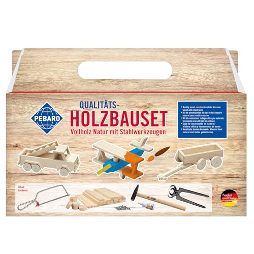 CREATIV DISCOUNT Holzbauset im Tragegriff-Karton von CREATIV DISCOUNT