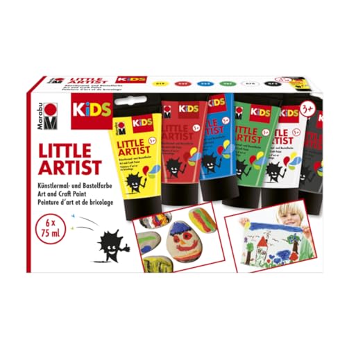 CREATIV DISCOUNT Kids Little Artist Mal- und Bastelfarbe, 6er Set, 6X 75 ml von CREATIV DISCOUNT