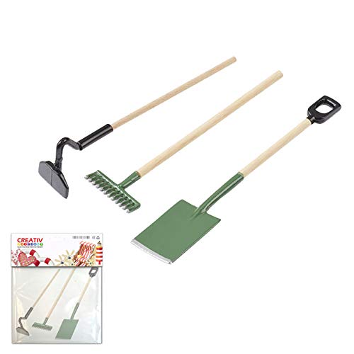 CREATIV DISCOUNT Mini Gartenwerkzeug-Set, 9cm, 3 TLG. von CREATIV DISCOUNT