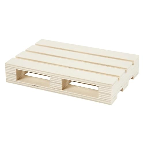 CREATIV DISCOUNT Miniatur Holzpalette, H 2,5 cm, L 12 cm, B 8 cm von CREATIV DISCOUNT