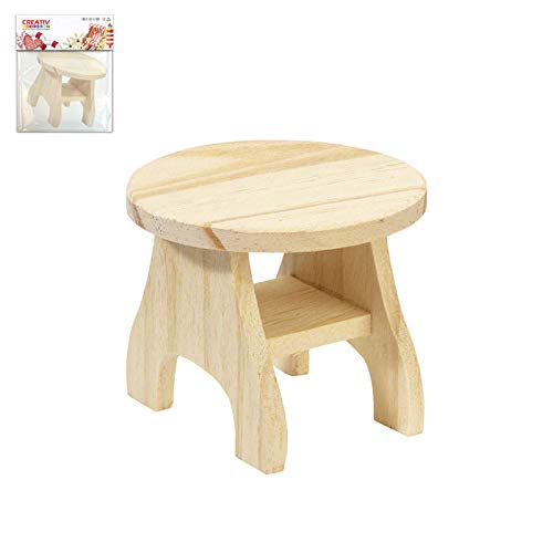 CREATIV DISCOUNT Miniatur Holztisch, ca. 7 x 6 cm von CREATIV DISCOUNT