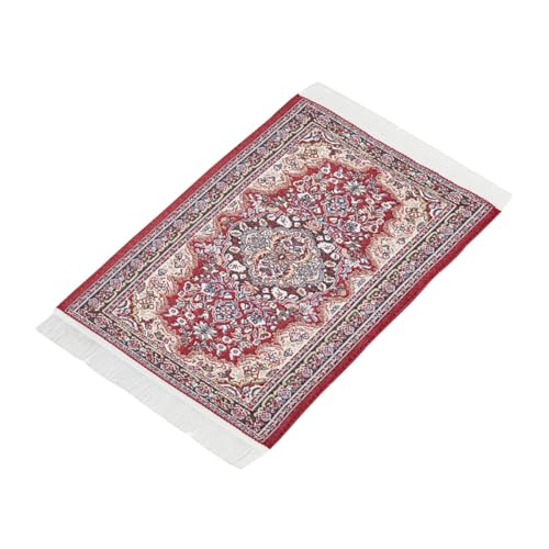 CREATIV DISCOUNT Miniatur-Orient-Teppich, Größe ca. 15 x 10 cm, rot von CREATIV DISCOUNT