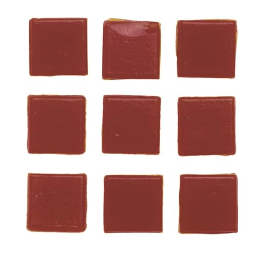 CREATIV DISCOUNT Mosaiksteine aus Glas, quadratisch, 10x10x2 mm, 100 g, ca. 140 Stück, Dunkelrot von CREATIV DISCOUNT