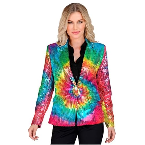 CREATIV DISCOUNT NEU Damen-Kostüm Pailletten-Blazer Batik-Style, Gr. L von CREATIV DISCOUNT