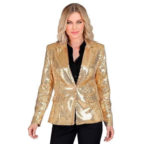 CREATIV DISCOUNT NEU Damen-Kostüm Pailletten-Blazer gold, Gr. L von CREATIV DISCOUNT