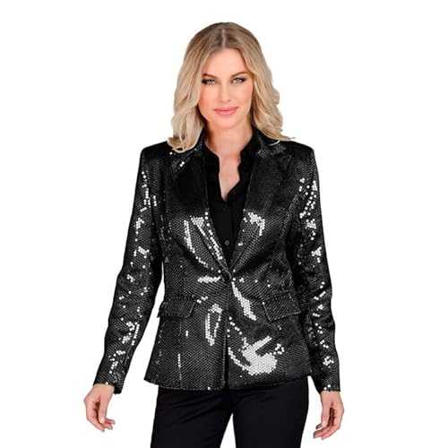 CREATIV DISCOUNT NEU Damen-Kostüm Pailletten-Blazer schwarz, Gr. L von CREATIV DISCOUNT