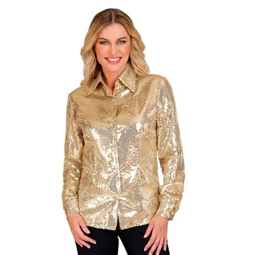 CREATIV DISCOUNT NEU Damen-Kostüm Pailletten-Bluse gold, Gr. L-XL von CREATIV DISCOUNT