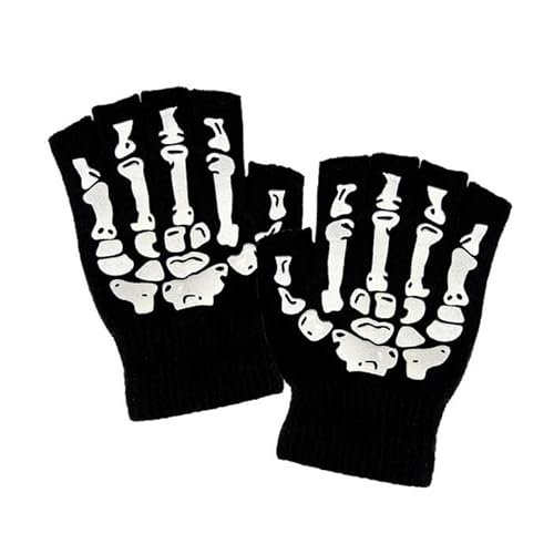 CREATIV DISCOUNT NEU Handschuhe Skelett, fingerlos, Einheitsgröße von CREATIV DISCOUNT