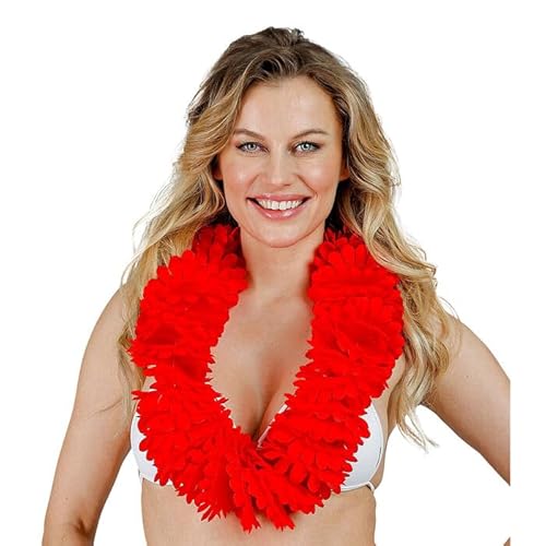 CREATIV DISCOUNT NEU Hawaiikette/Hulakette voluminös, rot von CREATIV DISCOUNT