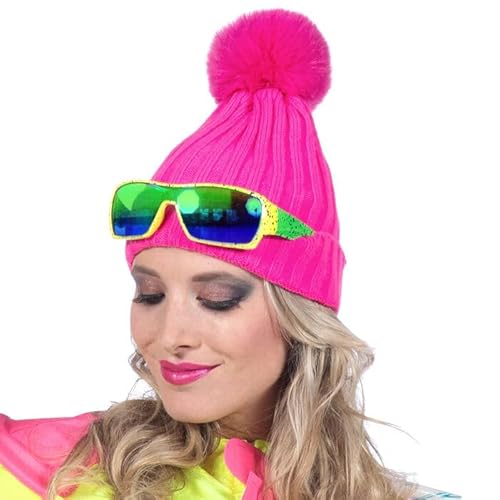 CREATIV DISCOUNT NEU Hut Mütze Skifahrer mit Bommel, Pudelmütze, pink von CREATIV DISCOUNT