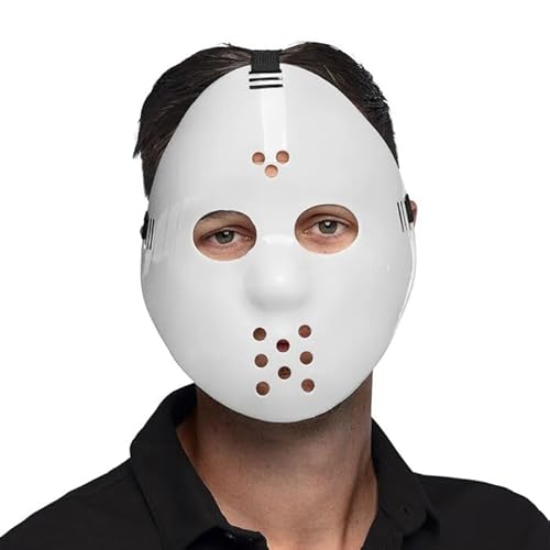 CREATIV DISCOUNT NEU Kunststoff-Maske Hockey, weiß, mit elastischem Band von CREATIV DISCOUNT