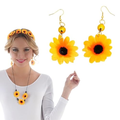 CREATIV DISCOUNT NEU Ohrringe Sonnenblume, 1 Paar am Haken von CREATIV DISCOUNT