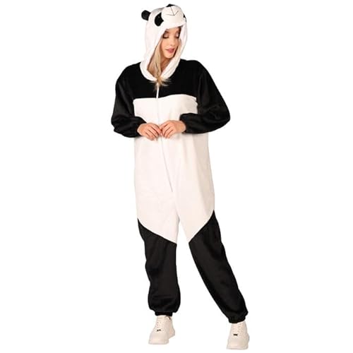 CREATIV DISCOUNT NEU Unisex-Kostüm Plüsch-Overall Panda, schwarz-weiß, Gr. M-L von CREATIV DISCOUNT