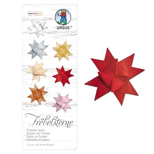 CREATIV DISCOUNT Papierstreifen 130g/qm, 100 Stück 1,5x50 cm, Rot von CREATIV DISCOUNT