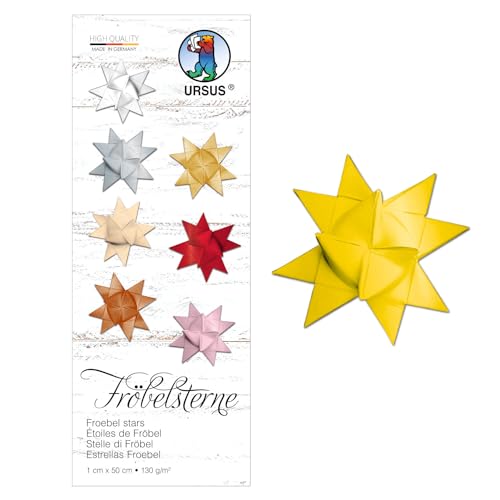 CREATIV DISCOUNT Papierstreifen 130g/qm, 100 Stück 1x50 cm, Gelb von CREATIV DISCOUNT