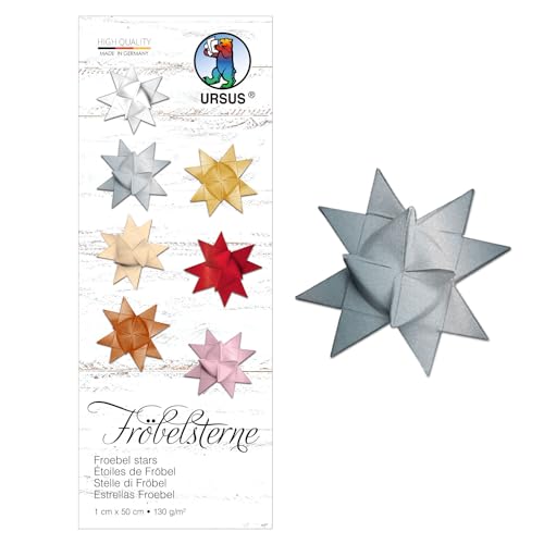 CREATIV DISCOUNT Papierstreifen 130g/qm, 100 Stück 1x50 cm, Silber Glänzend von CREATIV DISCOUNT