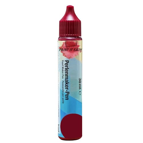 CREATIV DISCOUNT Perlenmaker-Pen, 30 ml, weinrot von CREATIV DISCOUNT