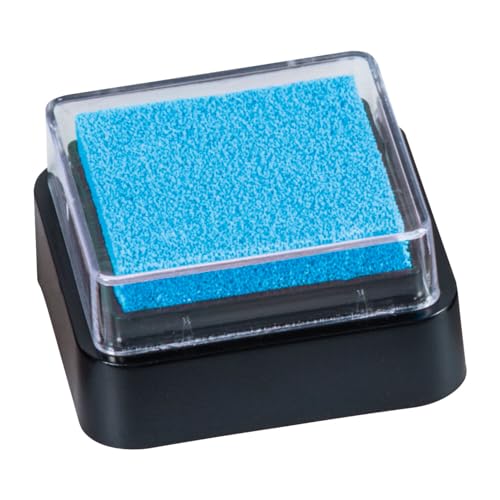 CREATIV DISCOUNT Stempelkissen Mini, 3 x 3 cm, auf Öl/Wasser-Basis, Hellblau von CREATIV DISCOUNT